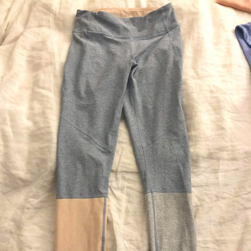 OV 7/8 colorblock leggings - blue/pink - Small